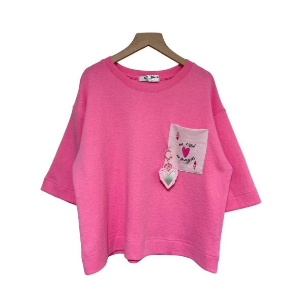 9840｜吸睛度 100%・可拆式愛心鏡刺繡休閒純棉T-RP1008H5 