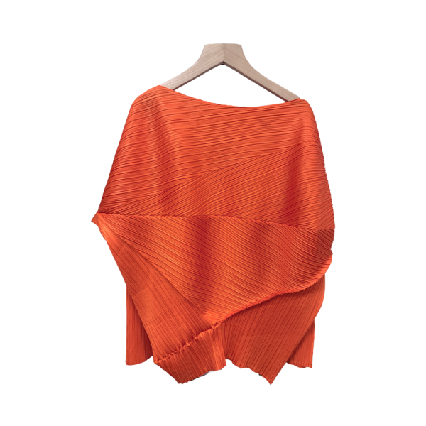 8375｜幾何美學！三宅質感立體剪裁壓褶衣-052 