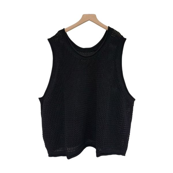 現貨8281｜棉線編織捲邊鏤空馬甲 065 