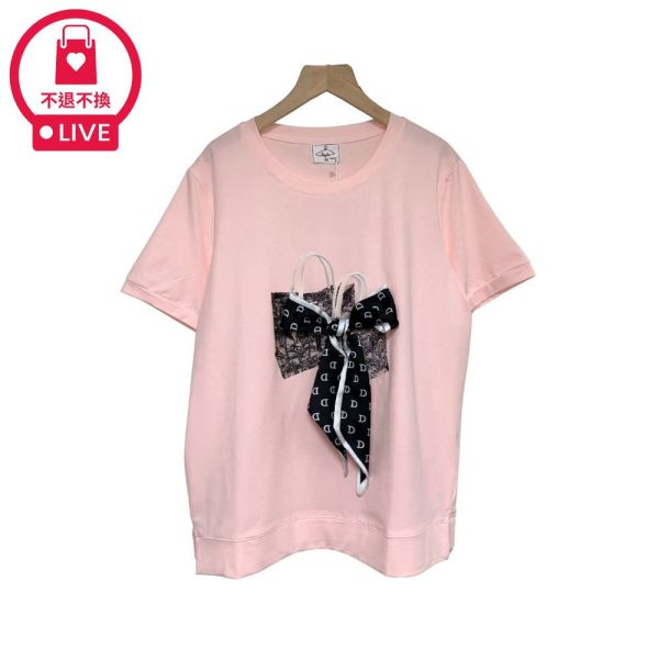 現貨7623｜緞帶包包印花造型T恤-DF5089A6-福利品不退不換 