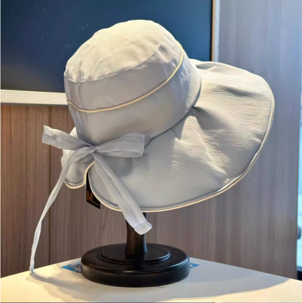 9956｜浪漫蝴蝶結大帽簷防曬遮陽帽-A2 