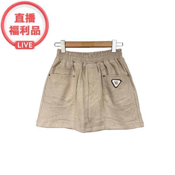 現貨 7047｜鬆緊腰磨毛厚款棉質短裙-2件組 