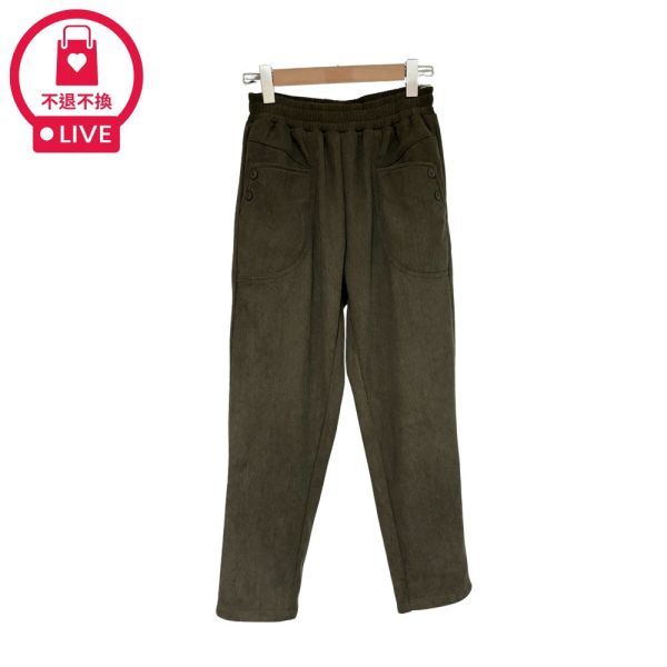 現貨9716｜燈芯絨內抓絨休閒長褲-DF9269B3-福利品不退不換 