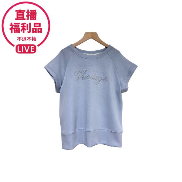 現貨7549｜亮片刺繡太空棉上衣-RR1023.2B3-福利品不退不換 