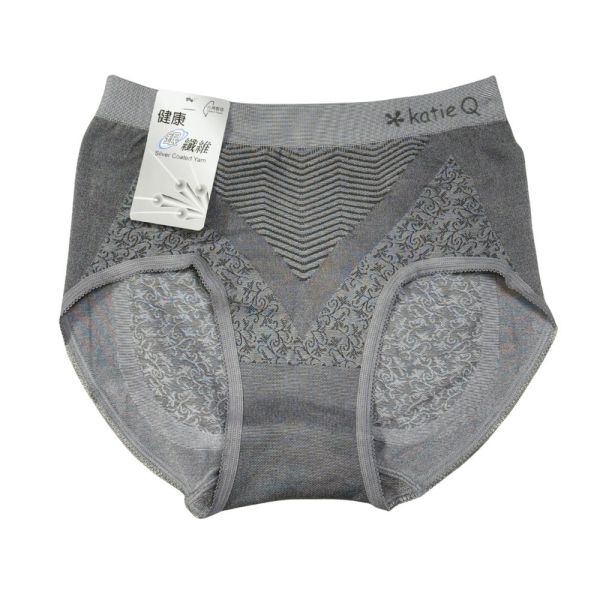 董娘自訂｜銀纖維竹炭紗親膚高腰內褲 黑/灰 