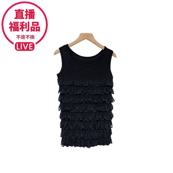 現貨7775｜蛋糕蕾絲燙鑽針織背心-YM9303A6-福利品不退不換 