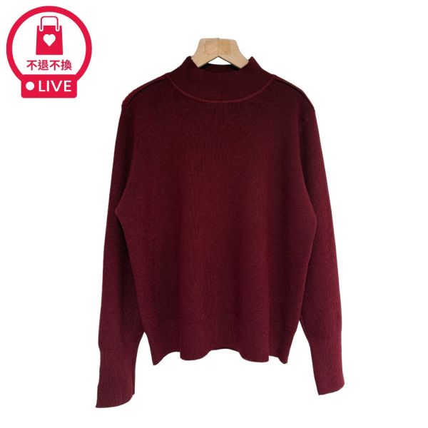 現貨9649｜金扣肩線高級感針織衫-LAC500008B8-福利品不退不換 