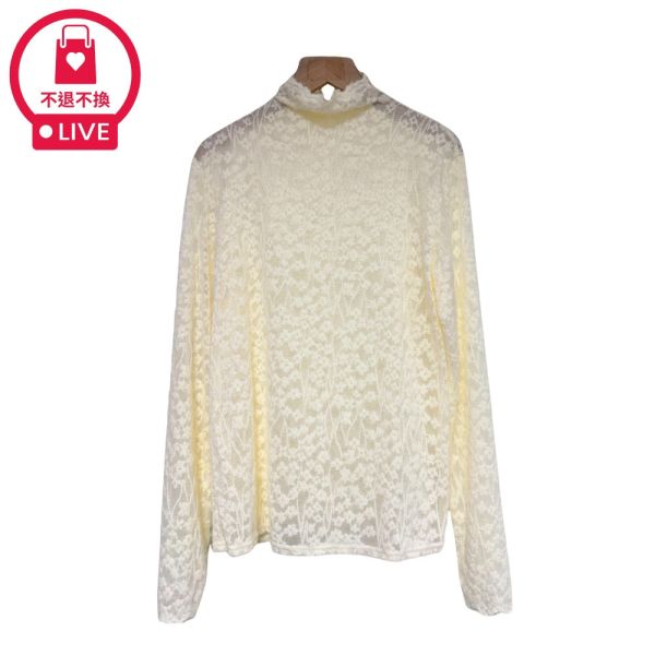 現貨9629｜滿版蕾絲針織高領內搭衣-RR8130A4-福利品不退不換 