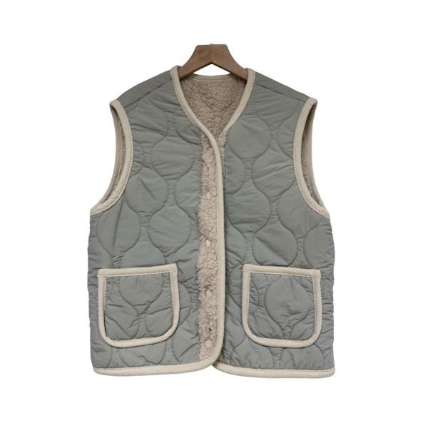 現貨9624｜內羔毛舖棉絨滾邊馬甲-MIA1039C8 