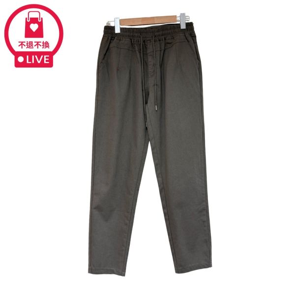 現貨7891｜鬆緊腰綁帶百搭休閒長褲-DF9258A6-福利品不退不換 