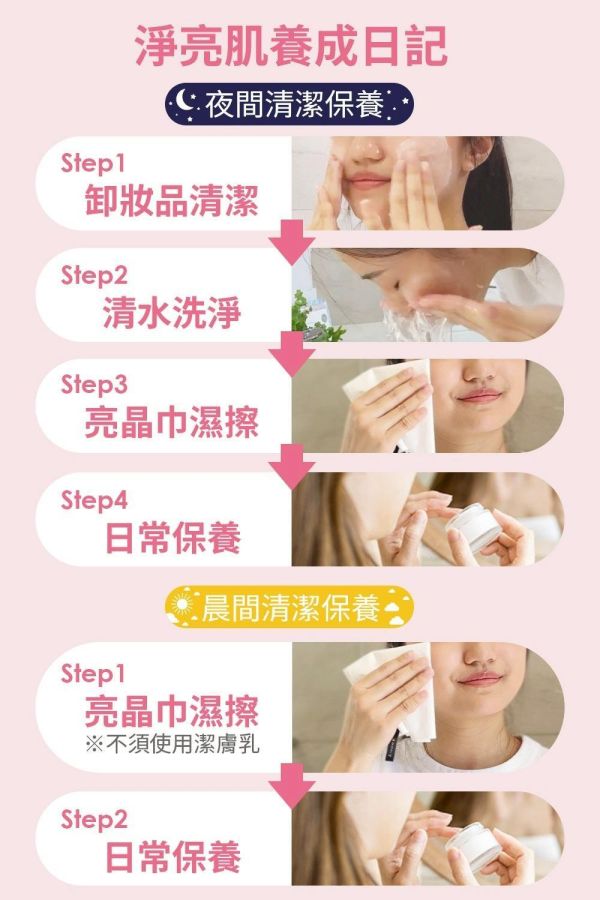 9966限時Glow Care 魔法亮晶巾 (洗臉巾x3+身體巾x1)D2 