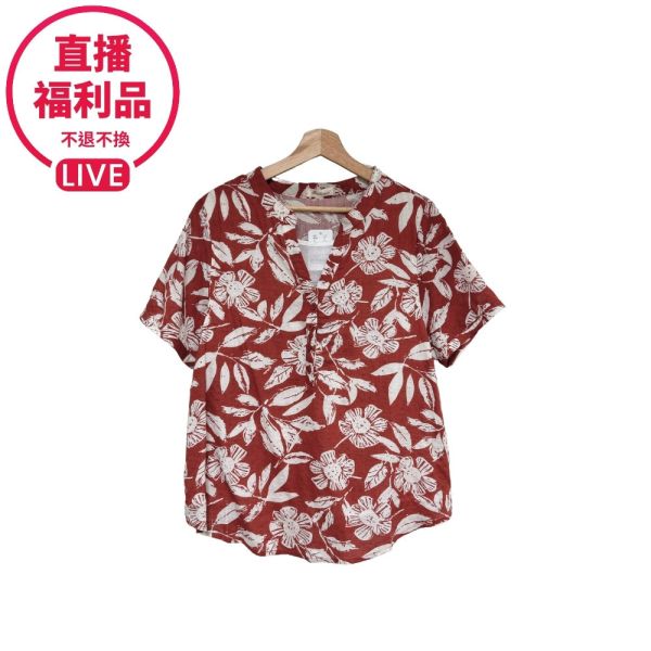 現貨7433｜假兩件碎花休閒上衣-DF7282A6-福利品不退不換 
