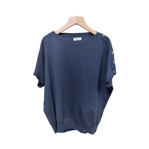 8637｜經典丰采！側肩金釦設計感針織上衣-046 