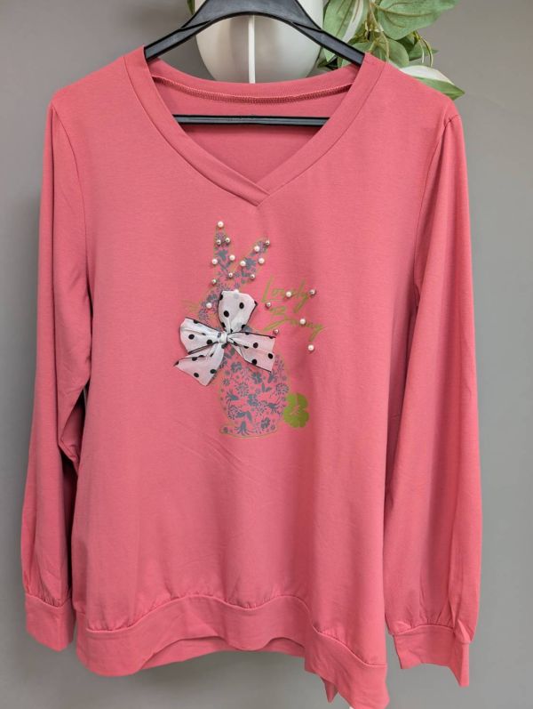 現貨7961｜釘珠蝴蝶結印花上衣-SH9992A6-福利品不退不換 