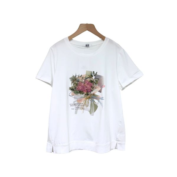現貨7194｜立體貼布花束圖案T-YM25083B3 