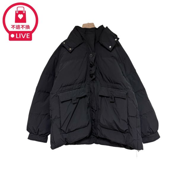 預購7978｜白鴨絨造型扣麵包夾克-DF8801E6-福利品不退不換 