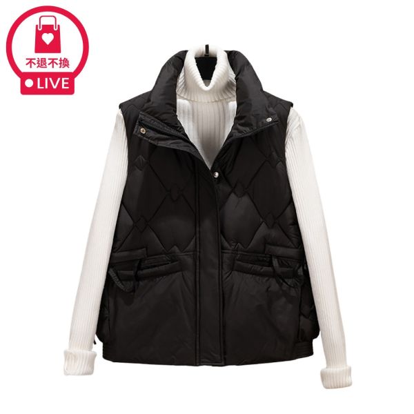 #直播出清｜羽絨棉短版馬甲-福利品不退不換 