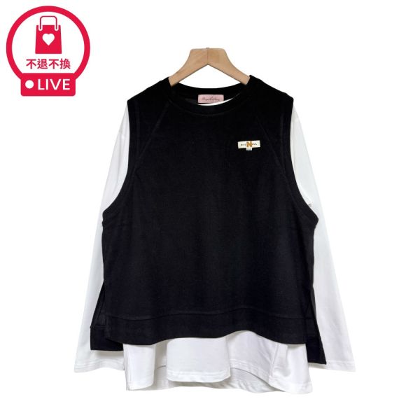 現貨9567｜兩件式側開衩馬甲造型上衣-SH8613B3-福利品不退不換 