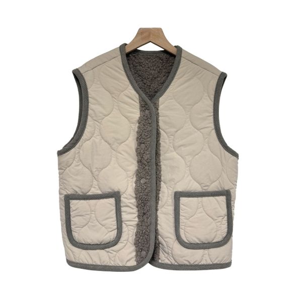現貨9624｜內羔毛舖棉絨滾邊馬甲-MIA1039C8 