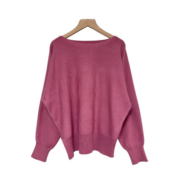 現貨8323｜船領連袖縮口莫代爾針織衫 037 