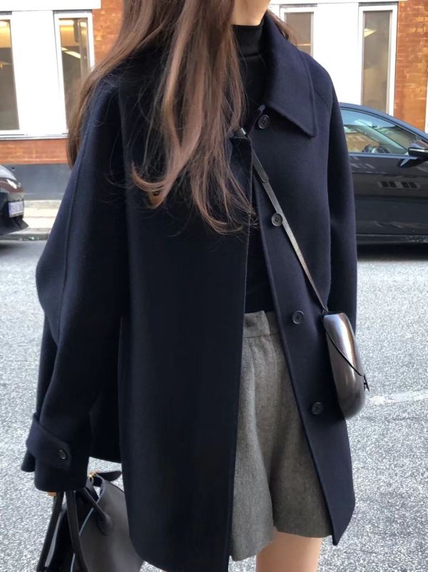 【狎鷗亭高級慵懶手工大衣｜中長款】2 colors 狎鷗亭高級慵懶手工大衣