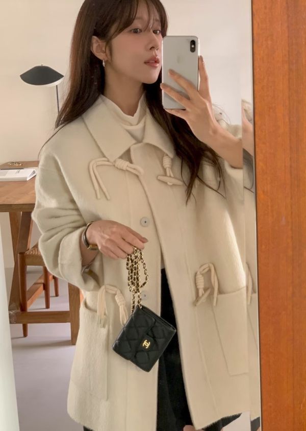 【北村恬繫結手工羊毛大衣 | 中長款 】2 colors 恬繫結手工羊毛大衣