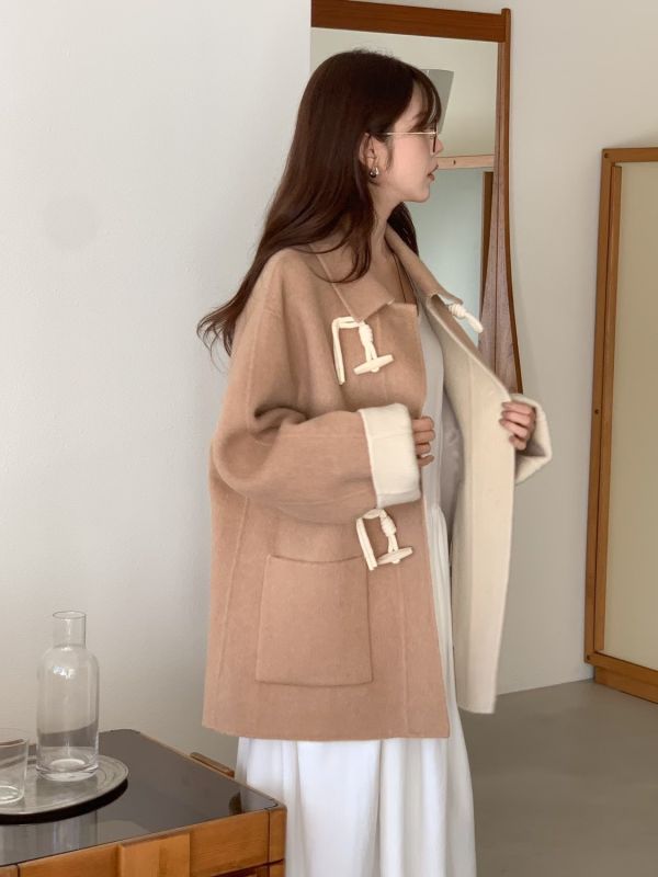 【北村恬繫結手工羊毛大衣 | 中長款 】2 colors 恬繫結手工羊毛大衣