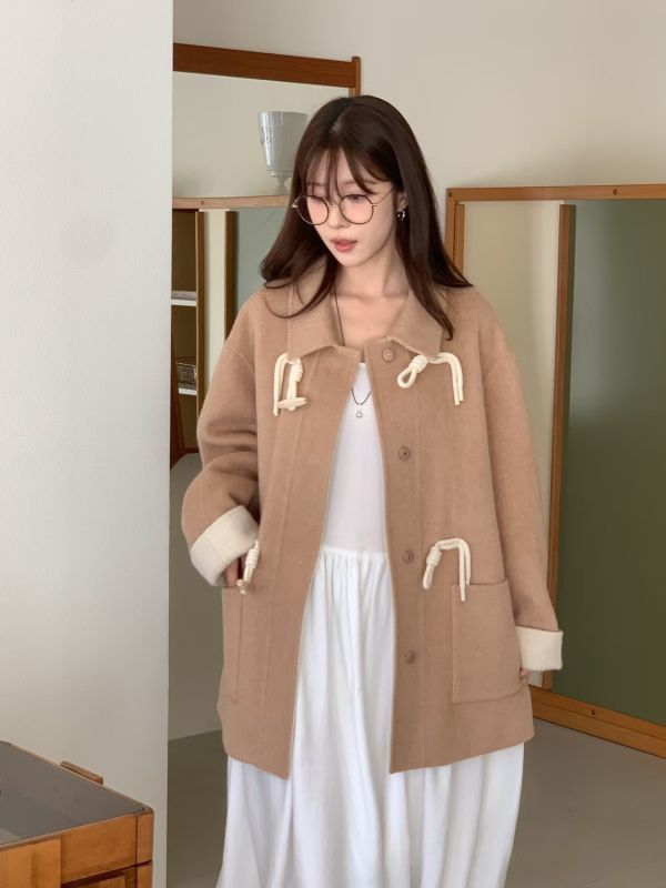 【北村恬繫結手工羊毛大衣 | 中長款 】2 colors 恬繫結手工羊毛大衣