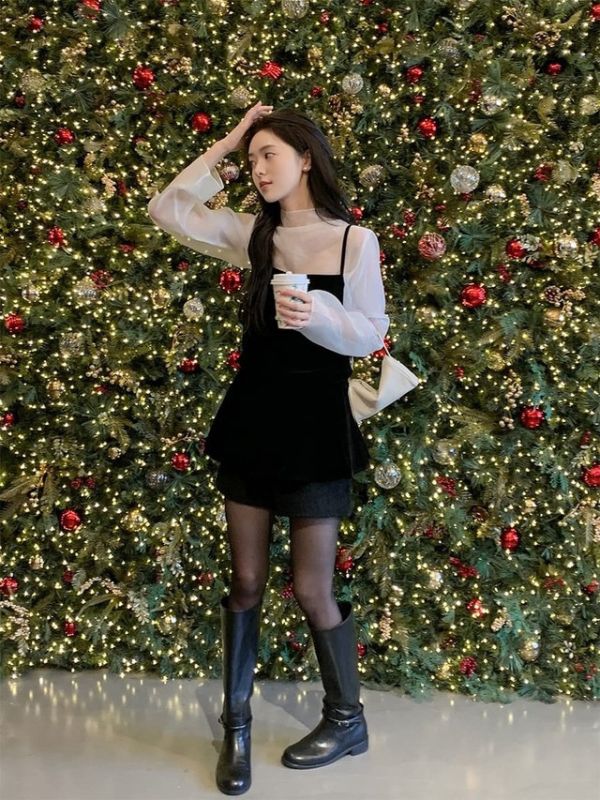 (限時三天）氣質柔霧紗透膚綁帶襯衫 氣質柔霧紗高領綁帶襯衫