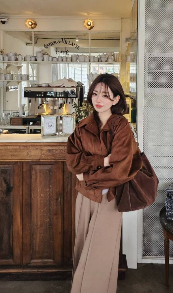 高質感仿麂皮夾克外套 高質感仿麂皮夾克外套