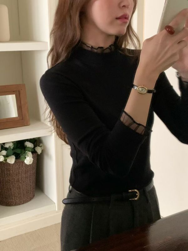 人手一件優雅羊毛蕾絲內搭（7 colors） 優雅羊毛蕾絲內搭