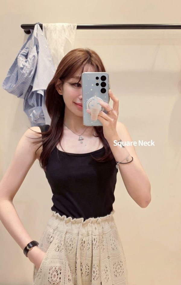 坑條基礎兩穿莫代爾背心(4 colors) 坑條基礎兩穿莫代爾背心