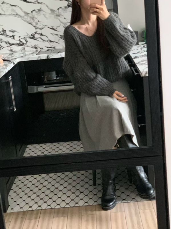 軟糯羊駝毛針織毛衣(4 colors) 軟糯羊駝毛針織毛衣