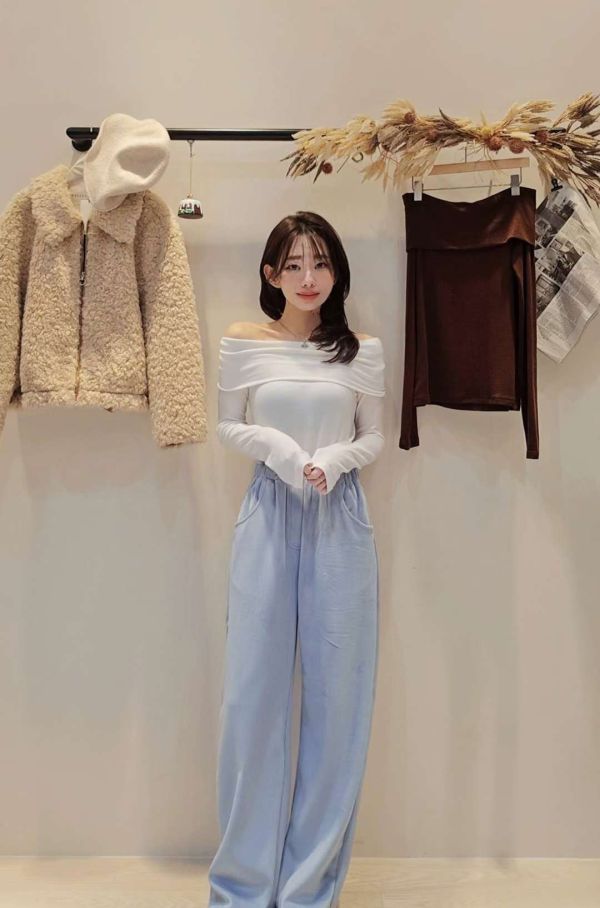 多穿法露肩天絲羊毛超彈力T (5 colors) 多穿法露肩天絲羊毛超彈力T