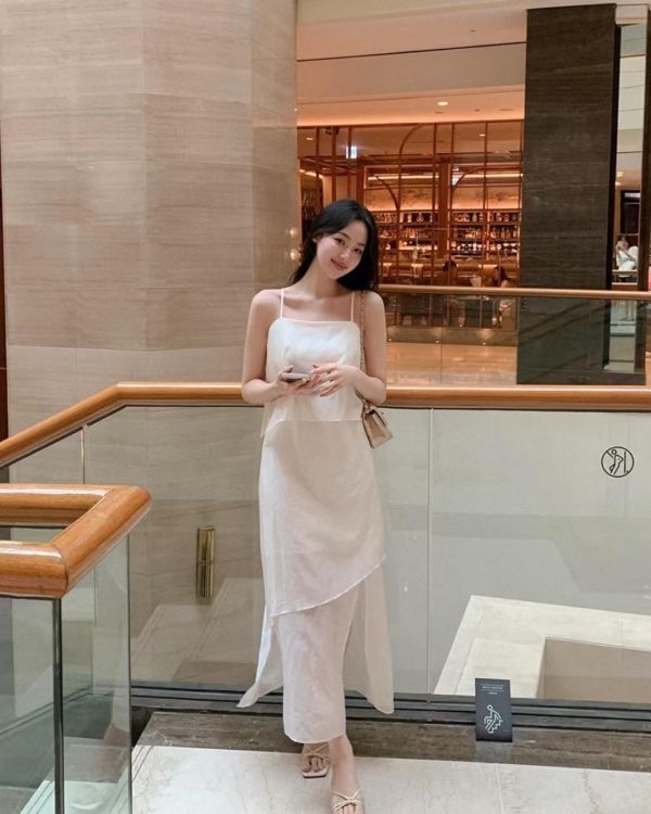 高級霧面天絲荷葉仙女洋裝(4 colors) 高級霧面天絲荷葉仙女洋裝