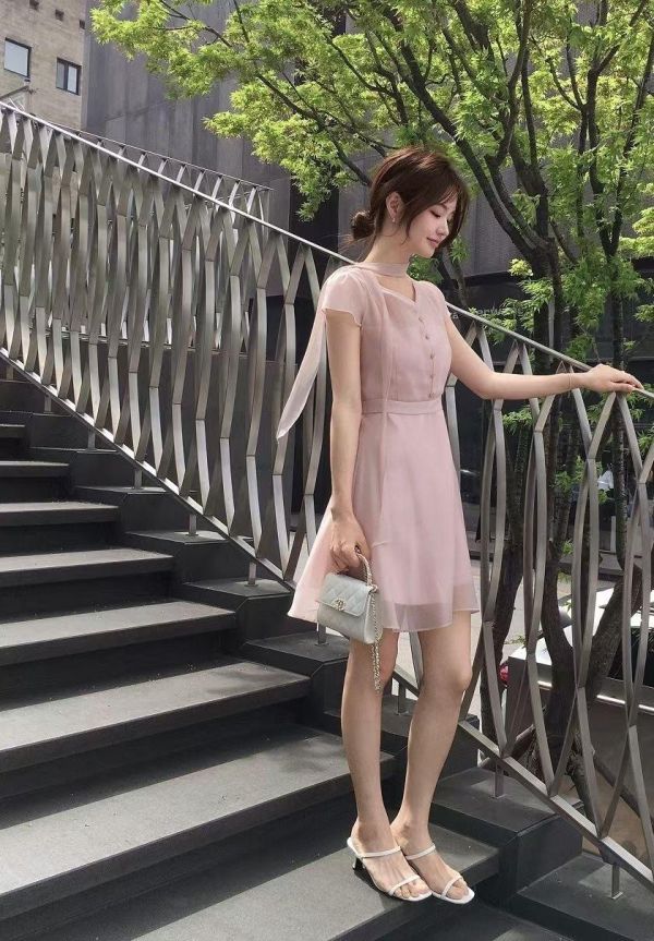 Elona Glow多穿法飄帶雪紗氣質洋裝 (長/短款) (3 colors) 多穿法飄帶雪紗氣質洋裝