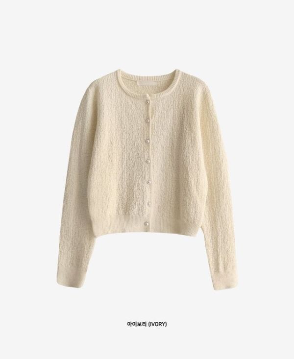 氣質雪絨珍珠扣外套(2 colors) 氣質雪絨珍珠扣外套