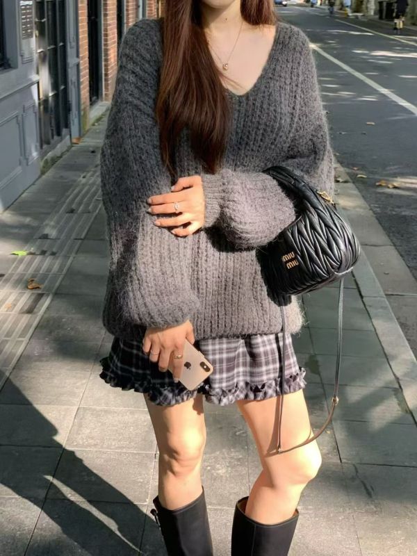 軟糯羊駝毛針織毛衣(4 colors) 軟糯羊駝毛針織毛衣