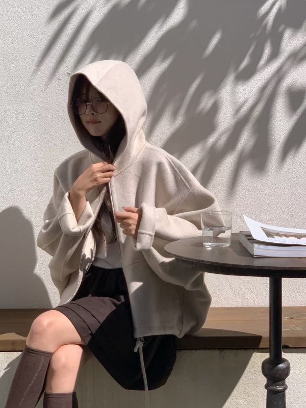 休閒氣息3M恆溫連帽手工羊毛外套(3 colors) 休閒氣息3M恆溫連帽手工羊毛外套