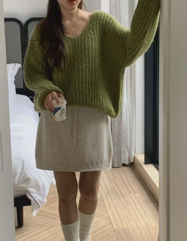 軟糯羊駝毛針織毛衣(4 colors) 軟糯羊駝毛針織毛衣