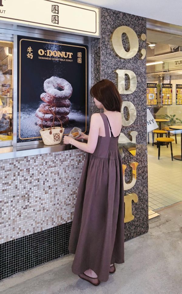 夏日渡假感方領長洋裝（3 colors） 夏日渡假感方領長洋裝