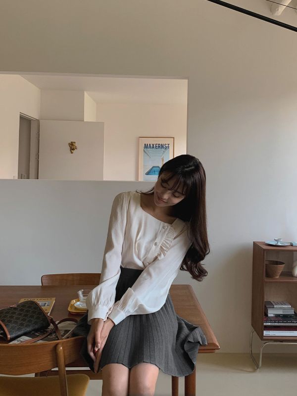 優雅針織百褶裙（3 colors） 優雅針織百褶裙