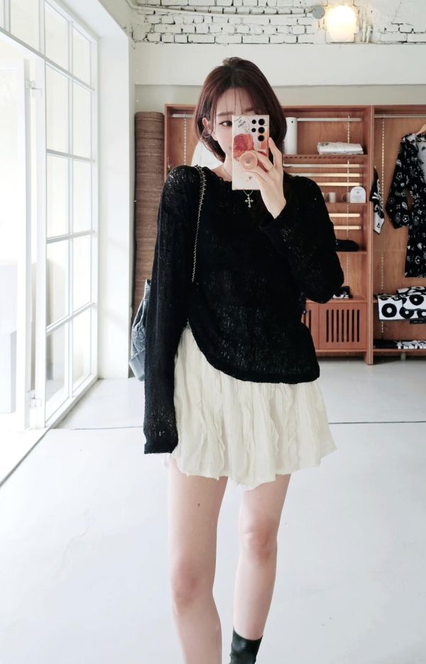 miu裡miu氣的層次小褲裙（2 colors） miu裡miu氣的層次小褲裙