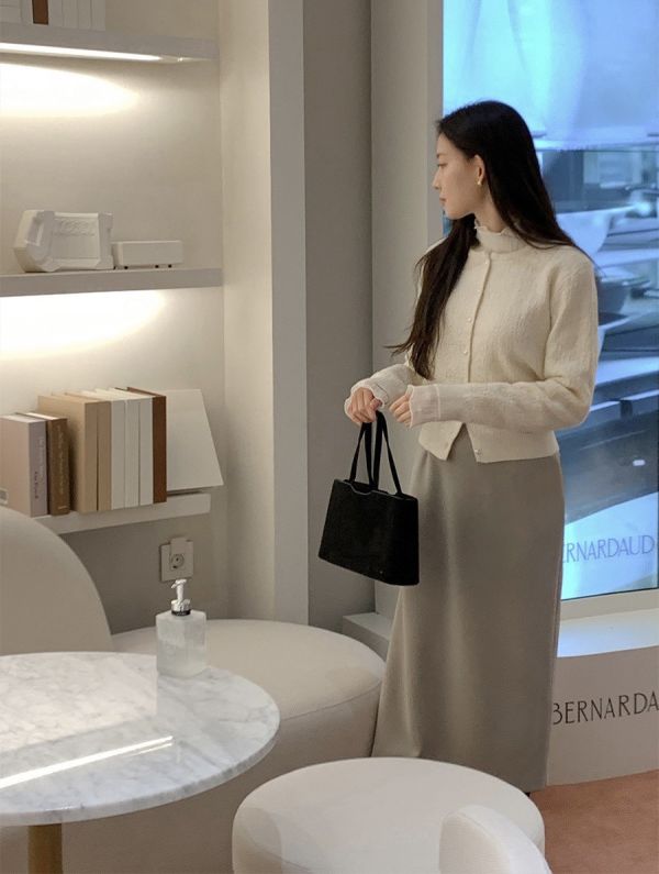 氣質雪絨珍珠扣外套(2 colors) 氣質雪絨珍珠扣外套