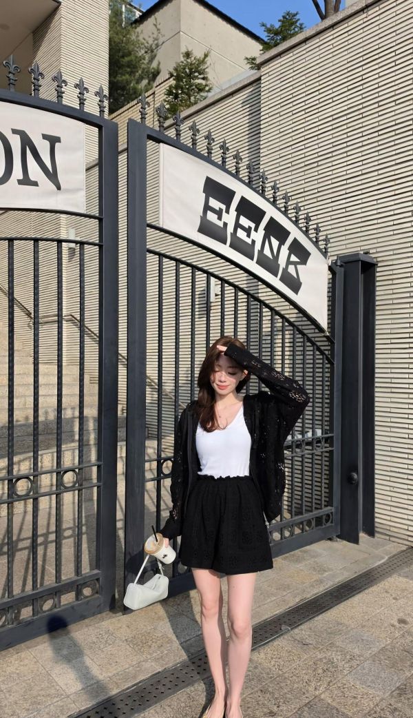 小仙女的蕾絲連帽外套&短褲(2 colors) 小仙女的蕾絲連帽外套