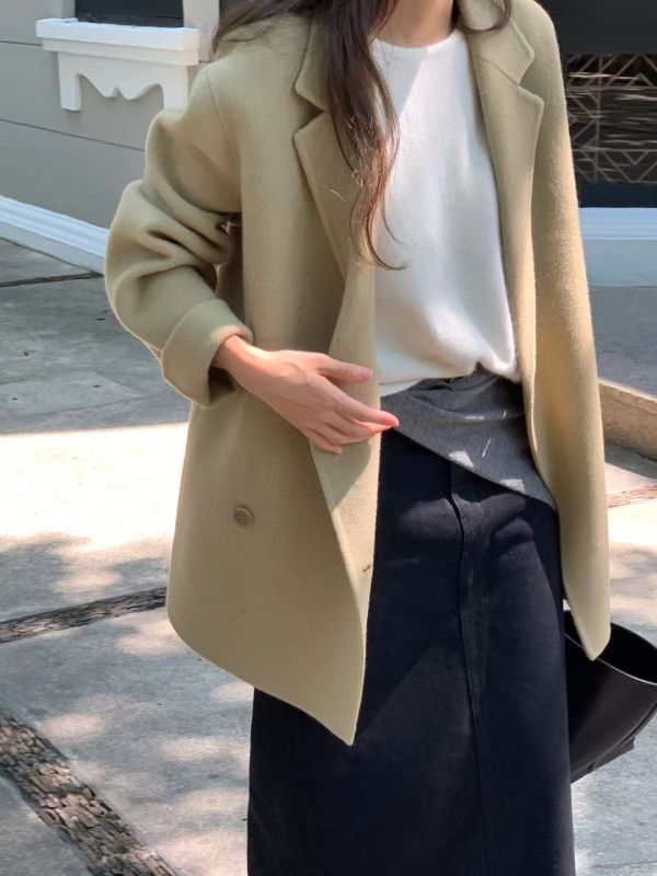 【三清洞雙排釦手工羊毛大衣 | 中長款 】2 colors 三清洞雙排釦手工羊毛大衣