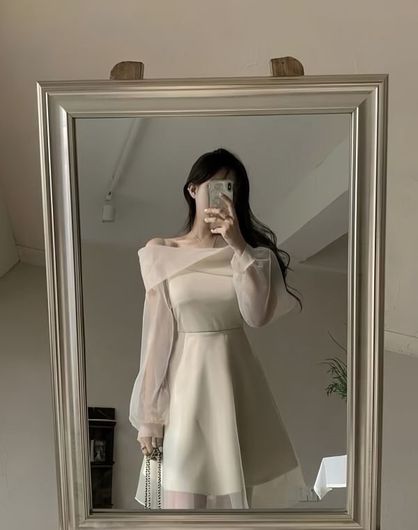 預購價2天<輕婚紗洋裝> 霧光交疊·歐根紗仙女洋裝 輕婚紗洋裝霧光交疊·歐根紗仙女洋裝