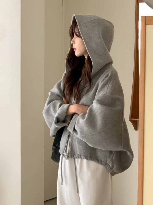 休閒氣息3M恆溫連帽手工羊毛外套(3 colors) 休閒氣息3M恆溫連帽手工羊毛外套