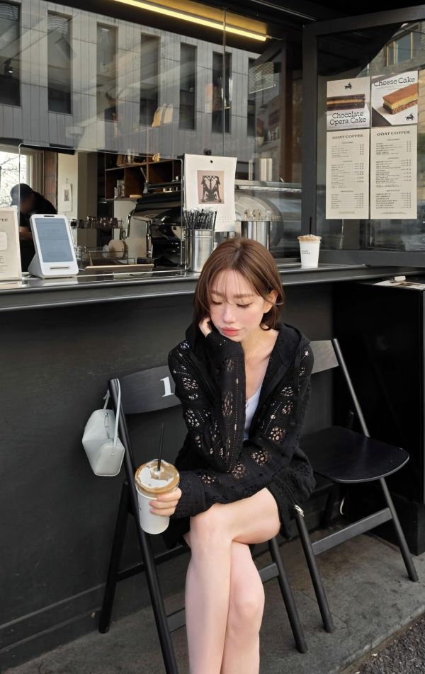 小仙女的蕾絲連帽外套&短褲(2 colors) 小仙女的蕾絲連帽外套