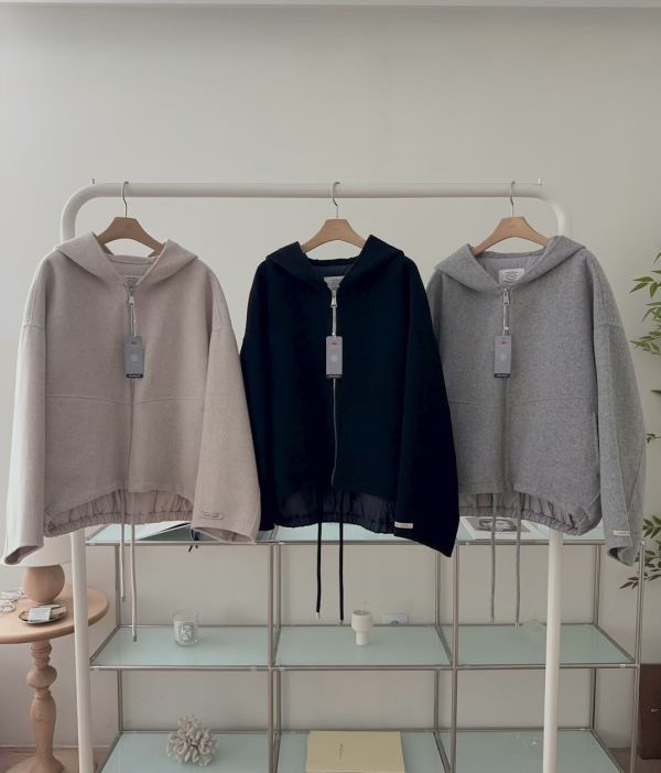 休閒氣息3M恆溫連帽手工羊毛外套(3 colors) 休閒氣息3M恆溫連帽手工羊毛外套